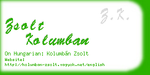 zsolt kolumban business card